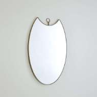 Picture of SHIELD MIRROR WITH GOLD METAL FRAME