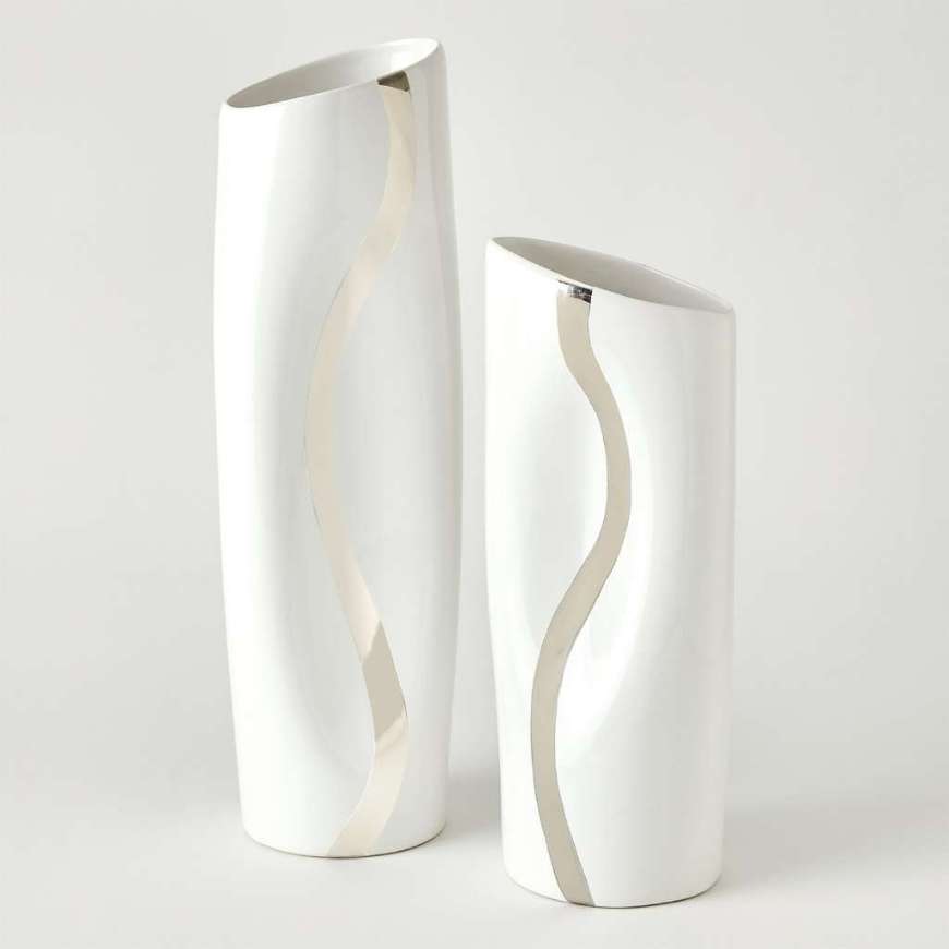 Picture of LOOSE STRIPE VASES-PLATINUM