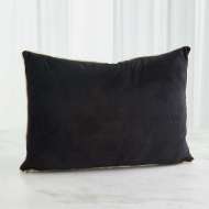 Picture of PUZZLE BEADED LUMBAR PILLOW-BLACK ON WHITE