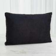 Picture of PUZZLE BEADED LUMBAR PILLOW-WHITE ON BLACK