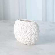 Picture of CRINKLED PAPER OVAL VASE-MATTE WHITE