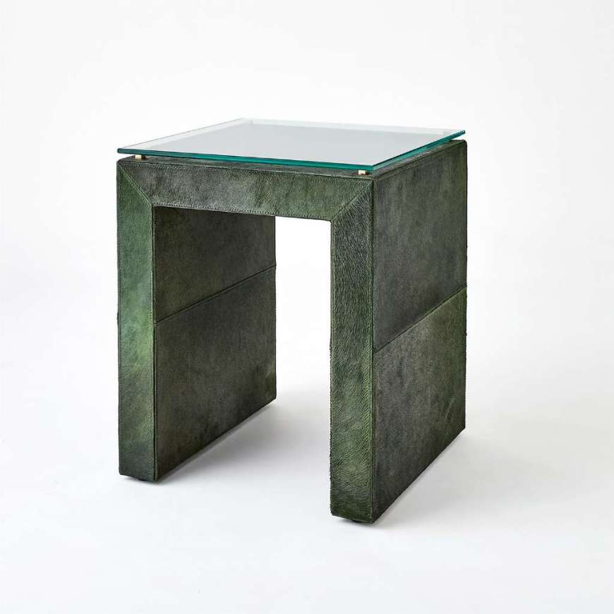 Picture of POSH SIDE TABLE-HAIR-ON-HIDE GREEN