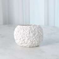 Picture of CRINKLED PAPER OVAL VASE-MATTE WHITE