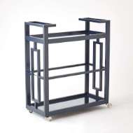 Picture of GRID BLOCK BAR CART-INK