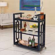 Picture of GRID BLOCK BAR CART-INK