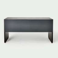 Picture of HORN INLAY CONSOLE-BLACK/ANTIQUE BRASS