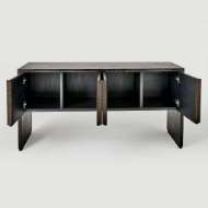 Picture of HORN INLAY CONSOLE-BLACK/ANTIQUE BRASS