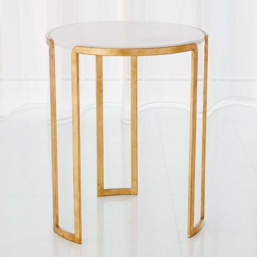 Picture of CHANNEL ACCENT TABLE-GOLD LEAF