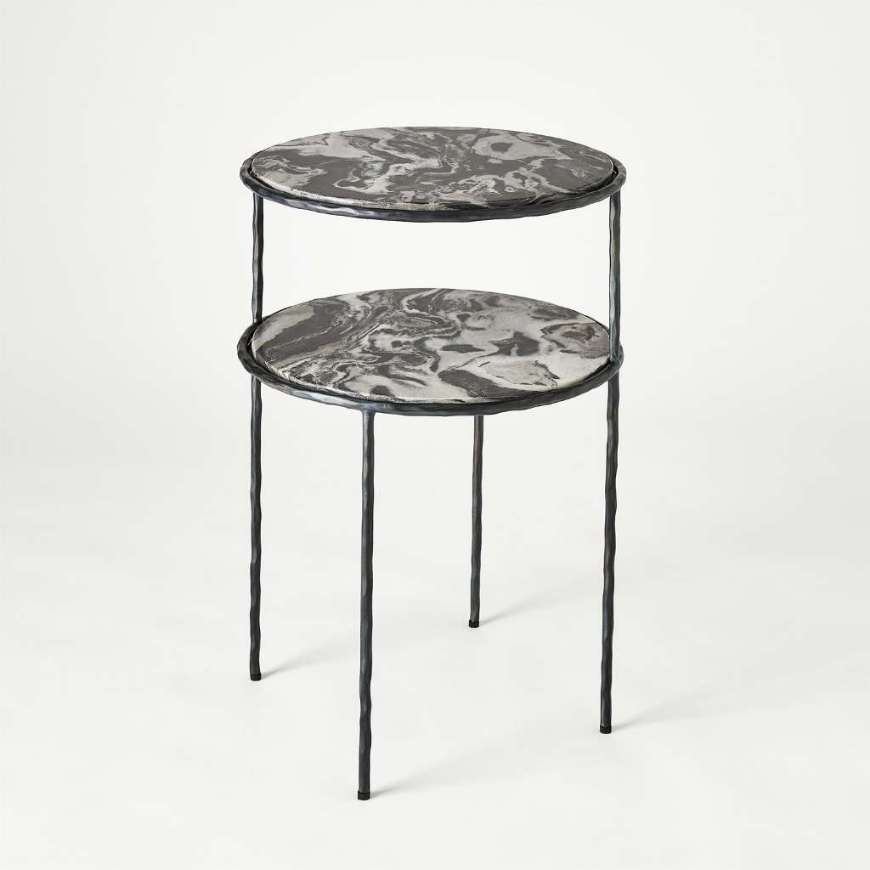 Picture of REGISTRAR TIERED TABLE-GUNMETAL