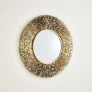 Picture of QUILL BURST MIRROR-BRASS