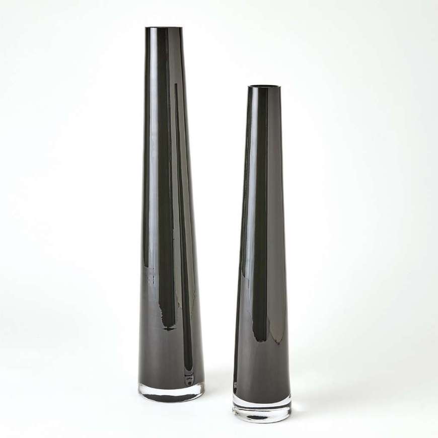 Picture of GLASS TOWER VASE COLLECTION-BLACK