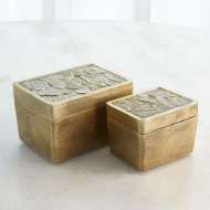 Picture of FLORA BOXES-ANTIQUE BRASS