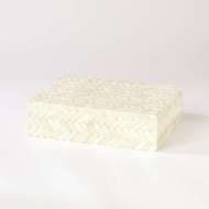 Picture of WHITE BONE BRAIDED BOXES