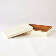 Picture of WHITE BONE BRAIDED BOXES