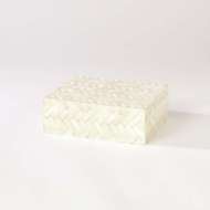 Picture of WHITE BONE BRAIDED BOXES