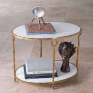 Picture of IRON AND STONE SIDE TABLE