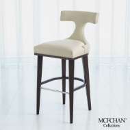 Picture of ANVIL BACK STOOLS-IVORY LEATHER & MUSLIN