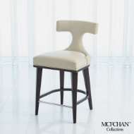 Picture of ANVIL BACK STOOLS-IVORY LEATHER & MUSLIN