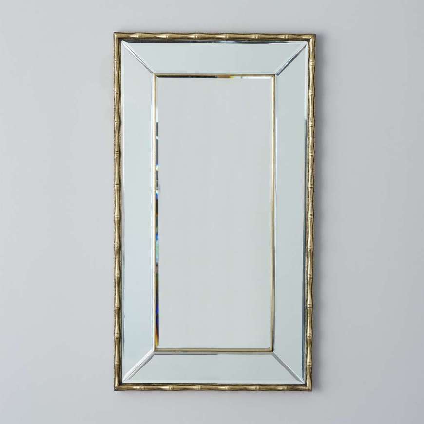 Picture of BAMBOO MIRROR-ANTIQUE BRASS