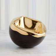 Picture of SQUISHED BOWLS-GOLD CRACKLE