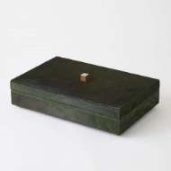 Picture of POSH BOXES-HAIR-ON-HIDE GREEN