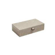 Picture of MARBLED LEATHER D RING BOX-LIGHT GREY