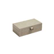 Picture of MARBLED LEATHER D RING BOX-LIGHT GREY