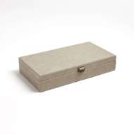 Picture of MARBLED LEATHER D RING BOX-LIGHT GREY