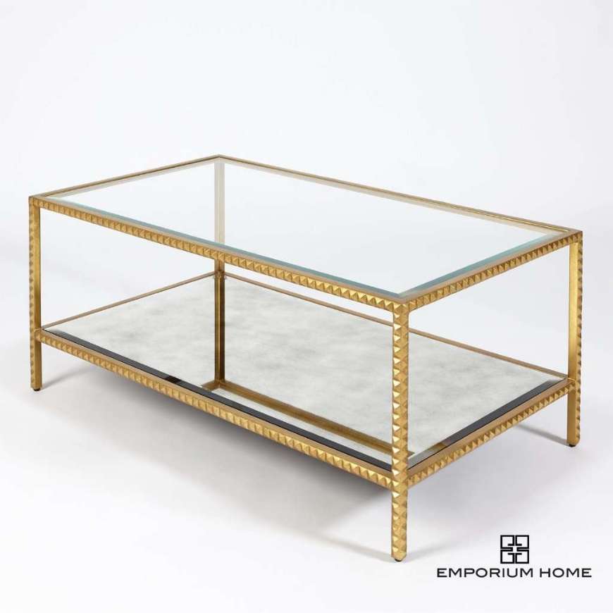 Picture of STUD COFFEE TABLE-GOLD LEAF