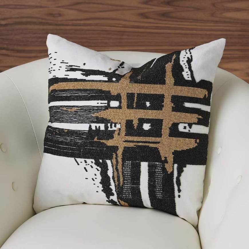 Picture of GOLDEN TRIPLE CROSSHATCH PILLOW