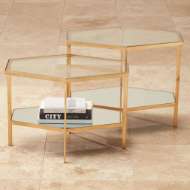 Picture of HEXAGON TABLE-GOLD LEAF