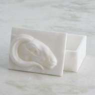 Picture of EGYPTIAN RAM HEAD BOX-CARVED ALABASTER