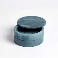 Picture of ALABASTER SWIVEL BOX-BLUE