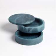 Picture of ALABASTER SWIVEL BOX-BLUE