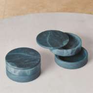 Picture of ALABASTER SWIVEL BOX-BLUE