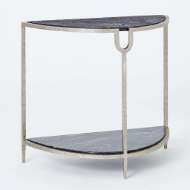 Picture of DEMILUNE SIDE TABLE-SILVER