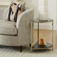 Picture of DEMILUNE SIDE TABLE-SILVER