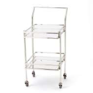 Picture of RECTANGULAR BAR CART W/MIRROR-NICKEL