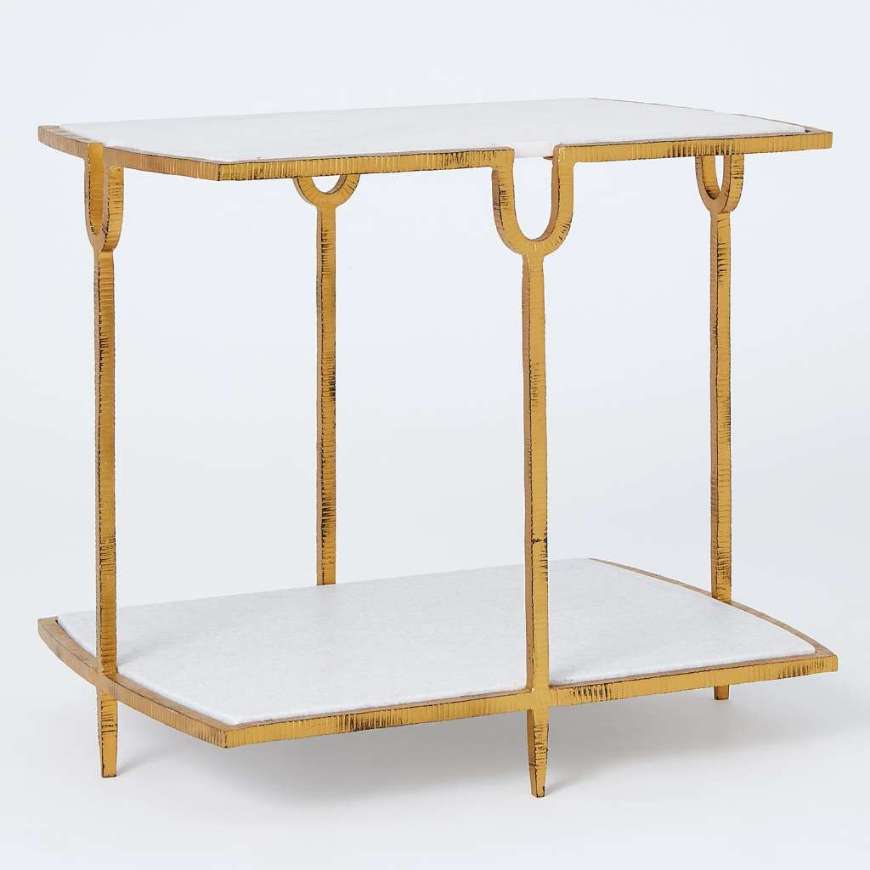 Picture of CURVE SIDE TABLE-GOLD