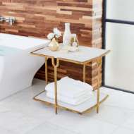 Picture of CURVE SIDE TABLE-GOLD