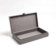 Picture of MARBLED LEATHER D RING BOX-DARK GREY