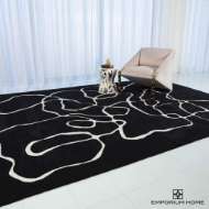 Picture of SQUIGGLE RUG-BLACK/IVORY