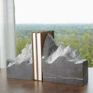 Picture of PAIR MOUNTAIN SUMMIT BOOKENDS-GREY MARBLE