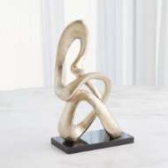 Picture of SITTING LOOP SCULPTURE-SILVER AND GOLD LEAF