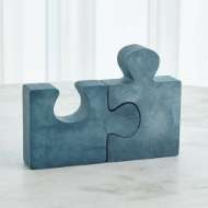 Picture of S/2 JIGSAW BOOKENDS-BLUE