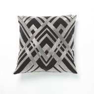 Picture of WOVEN LINE PILLOW-BLACK & SILVER