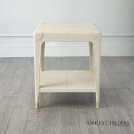 Picture of TIBURTINA END TABLE-MIST LEATHER