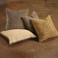 Picture of BUGLE BEADED PILLOW-GOLD/GUNMETAL