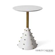 Picture of SPHERES DRINK TABLE-WHITE BURL