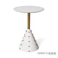 Picture of SPHERES DRINK TABLE-WHITE BURL